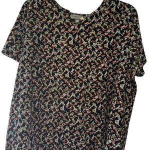 CJ Banks Multicolor Short Sleeve Top 3X